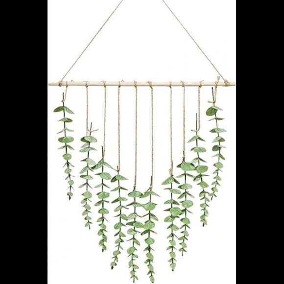 GEZICHTA Artificial Eucalyptus Wall Hanging DecorFake Eucalyptus Vines Wall Han